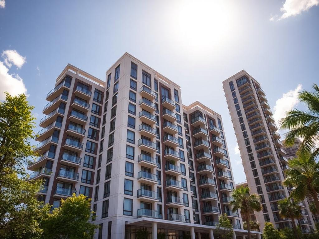 Prédios residenciais modernos